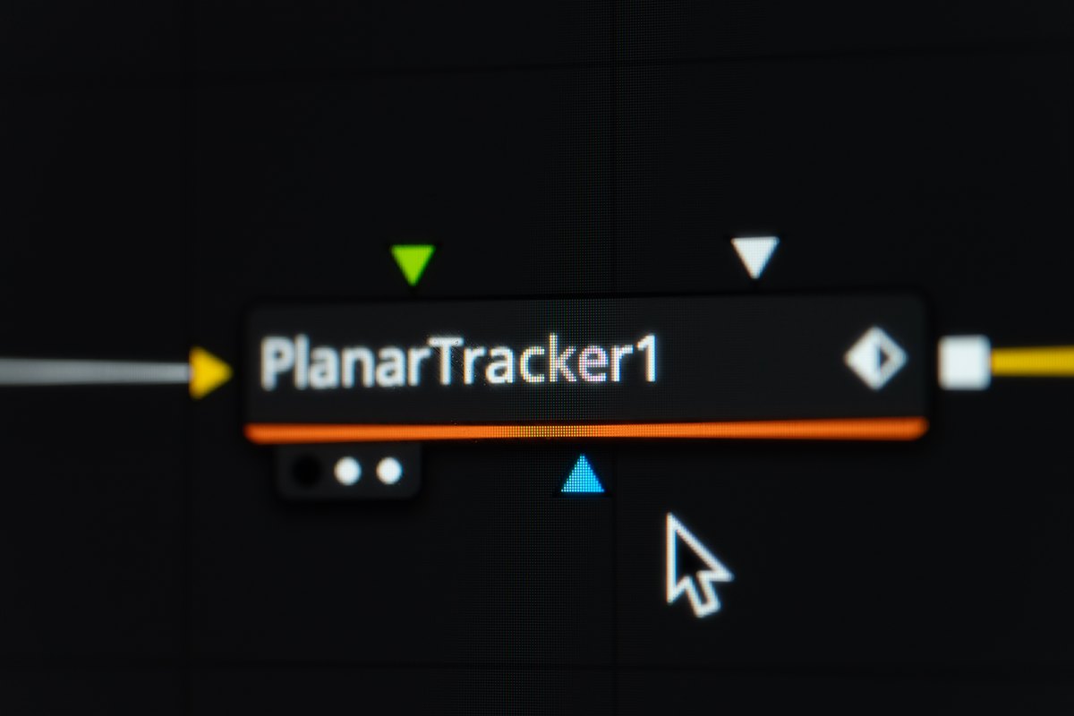 Planar-Tracker-Node in der Fusion-Page von DaVinci Resolve