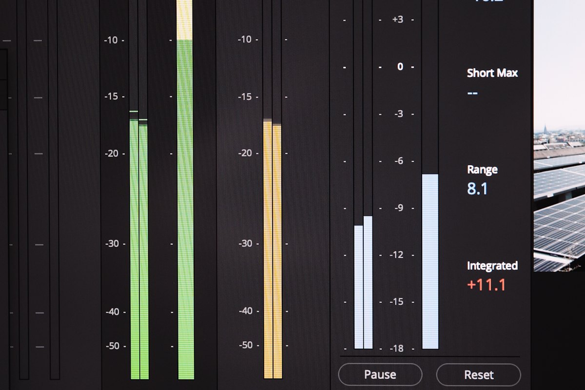 Pegelanzeigen und Loudness-Messung in Fairlight