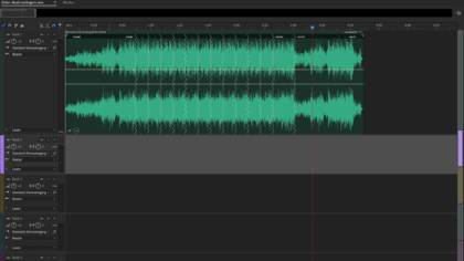 Waveform von verlängerter Musik in Adobe Audition