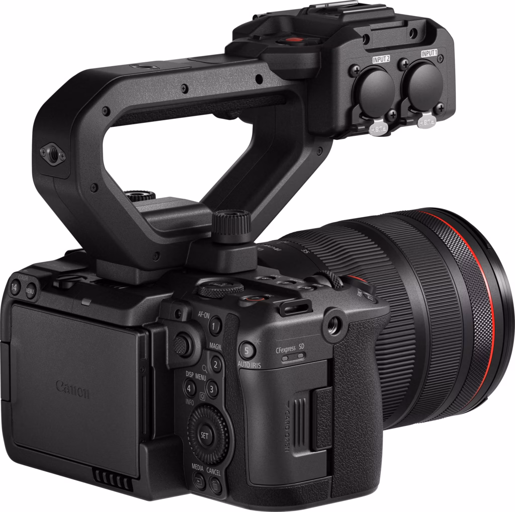 Canon C50 mit Griff