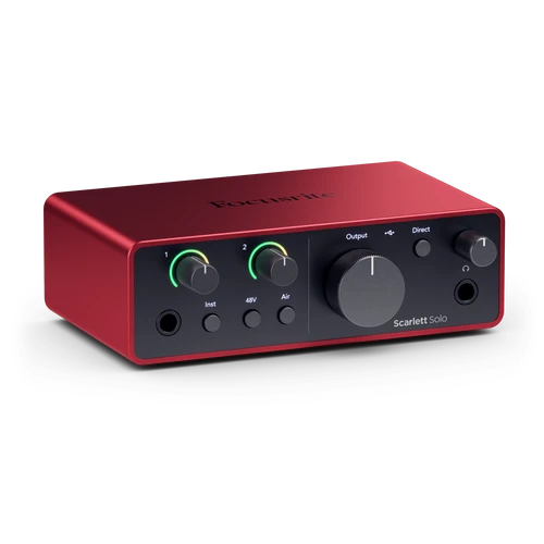 Focusrite Scarlett Solo 4th Gen USB-C Audio Interface für Heimstudio-Sprachaufnahmen selber machen