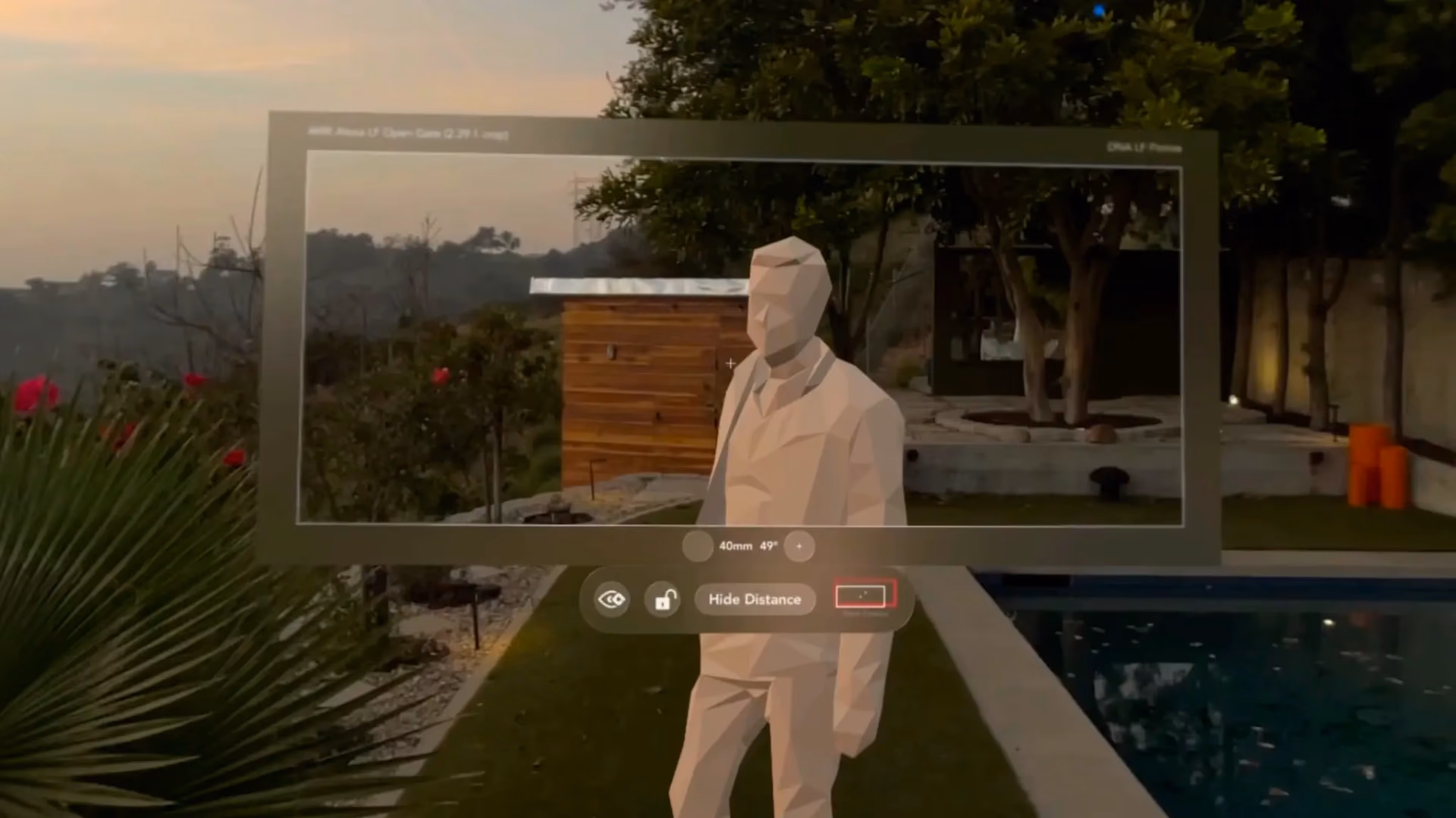 Artemis XR: virtueller Darsteller als Platzhalter im AR-Viewfinder